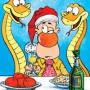 новогодние смешные открытки на го Змеи